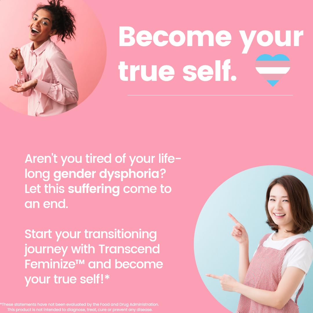 FEMINIZE Transcend HRT Pills for Estrogen - Potent HRT Estrogen Complex - Big Breats Soft Skin Feminizer